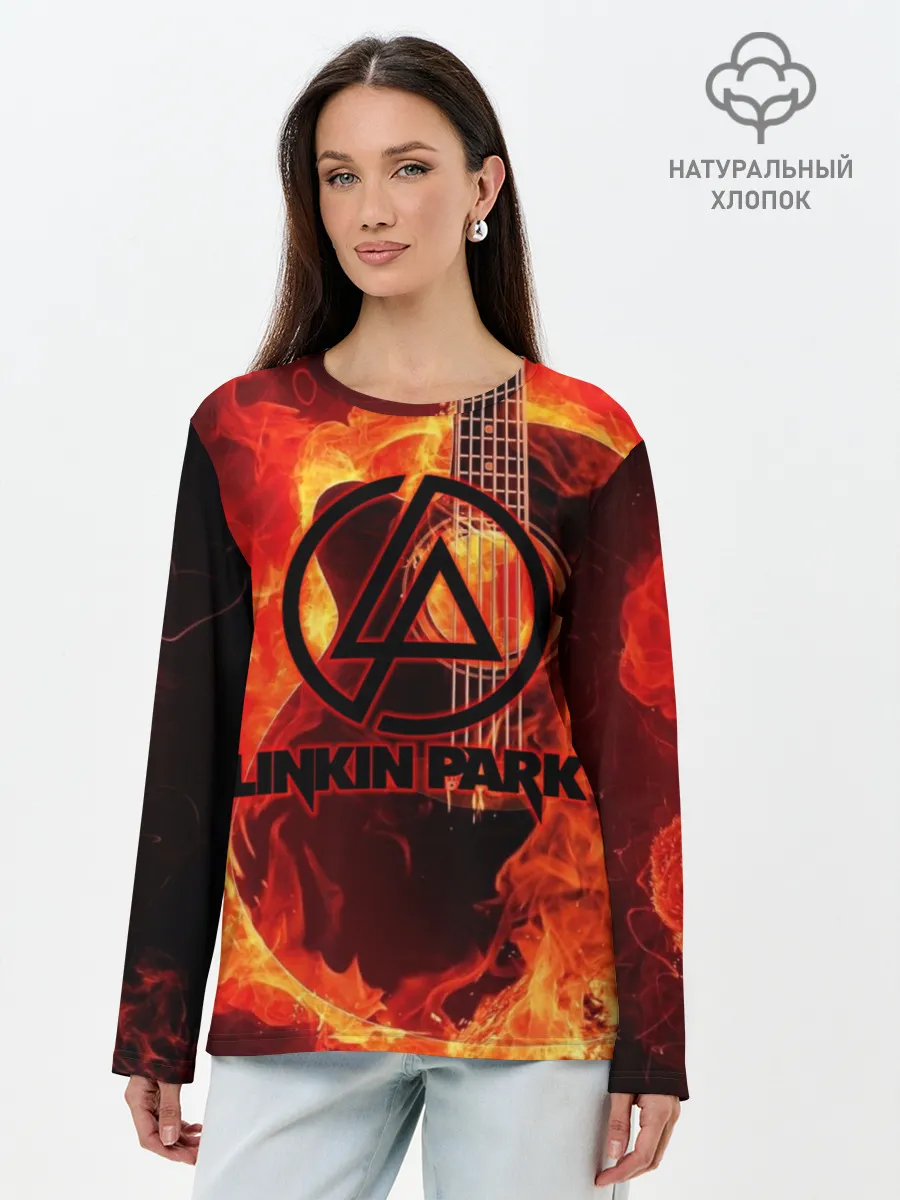 Лонгслив женский. Хлопок / Linkin Park