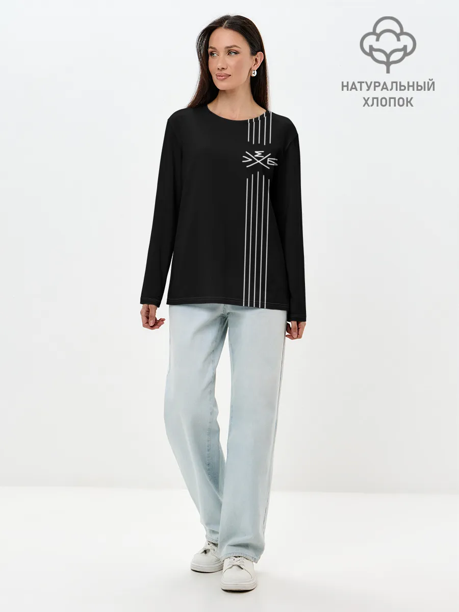 Лонгслив женский. Хлопок / Хлеб