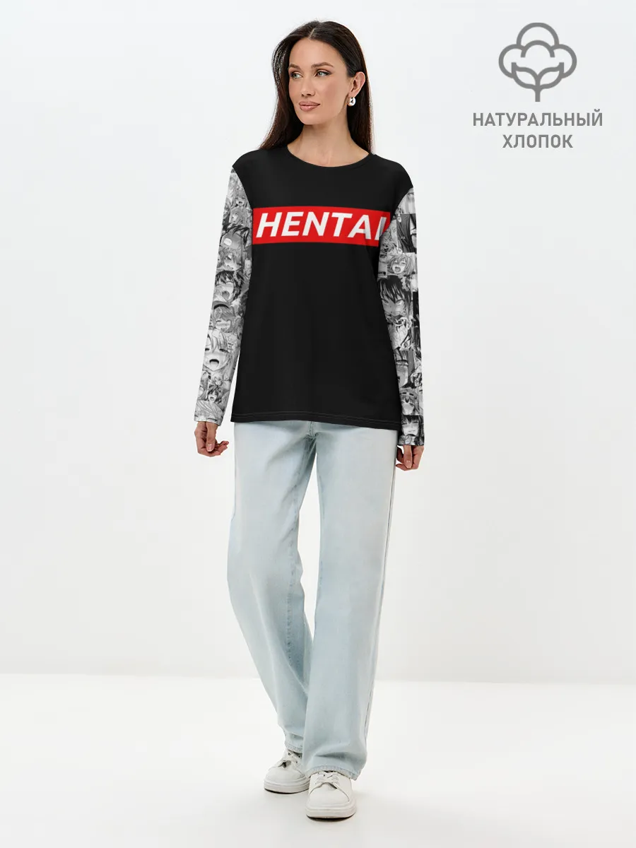 Лонгслив женский. Хлопок / Японская анимация