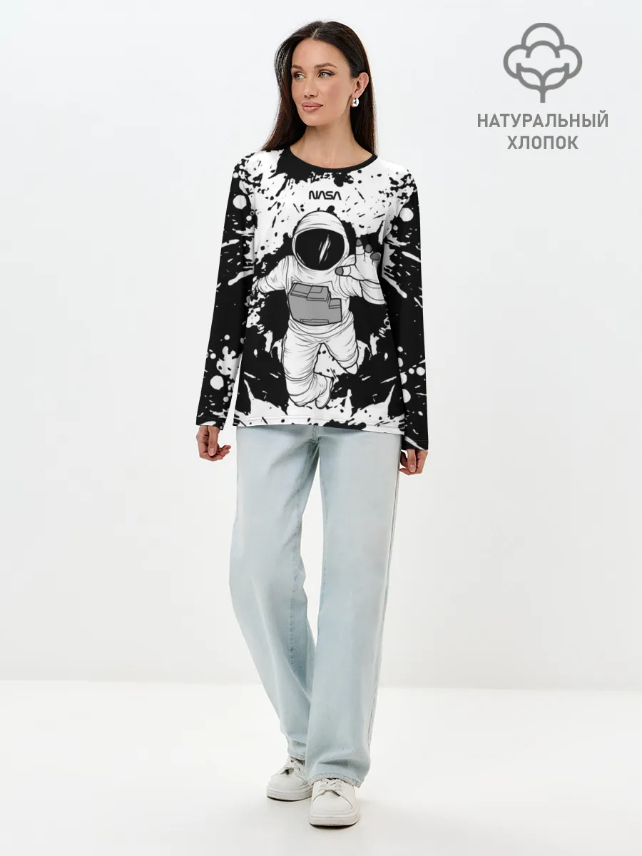 Лонгслив женский. Хлопок / NASA