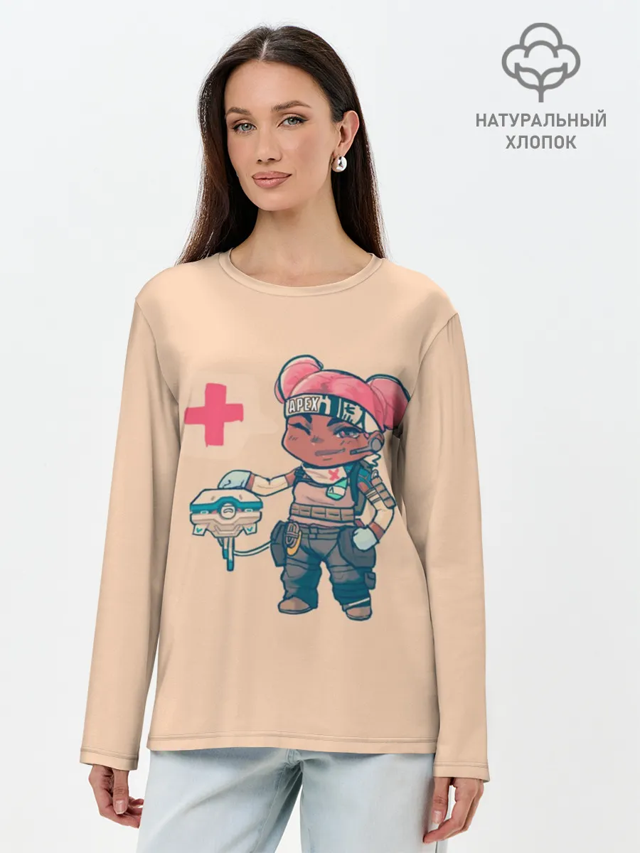 Лонгслив женский. Хлопок / Apex legends - Lifeline