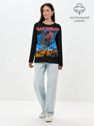 Лонгслив женский. Хлопок / Iron Maiden