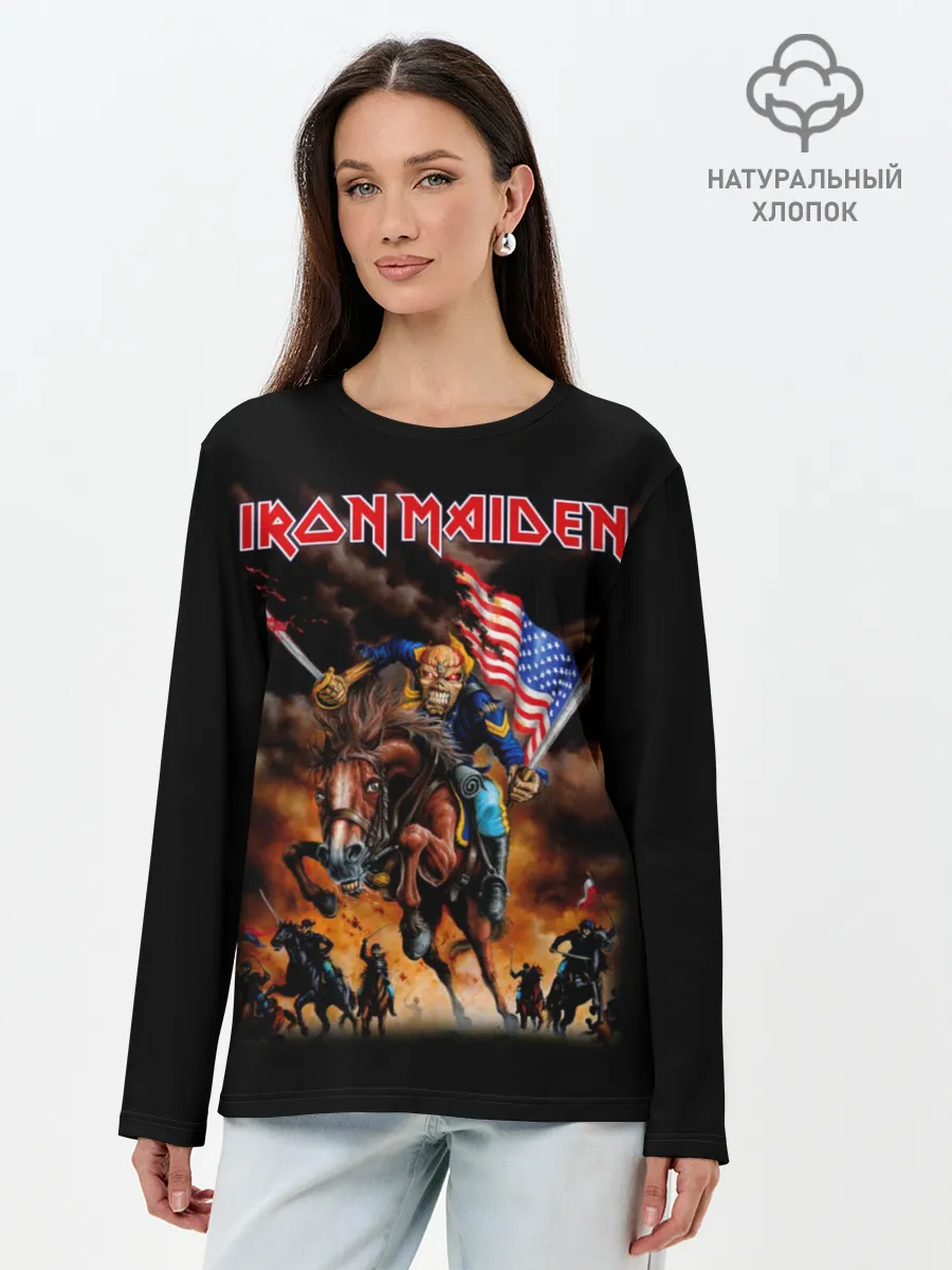 Лонгслив женский. Хлопок / Iron Maiden