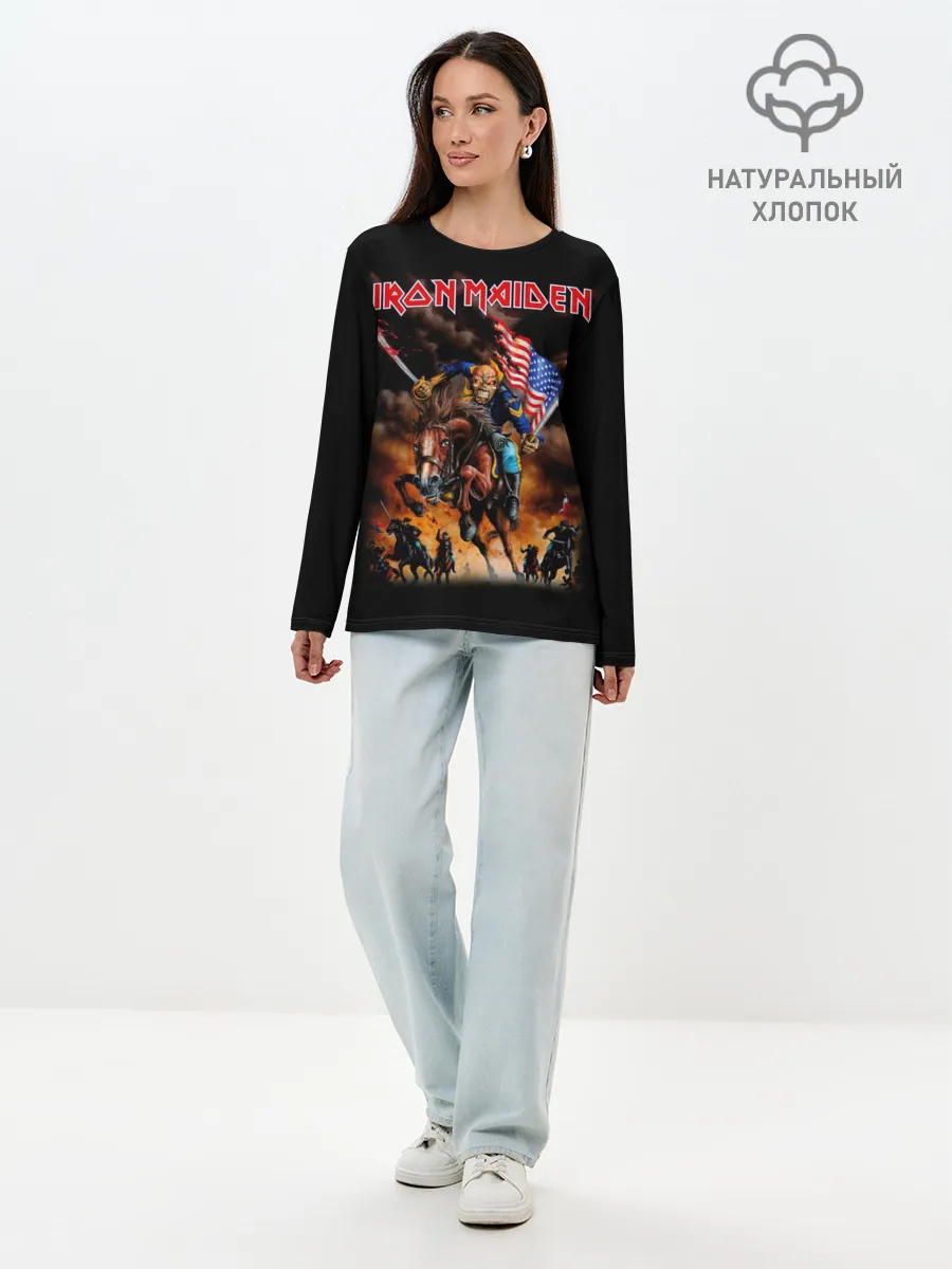 Лонгслив женский. Хлопок / Iron Maiden