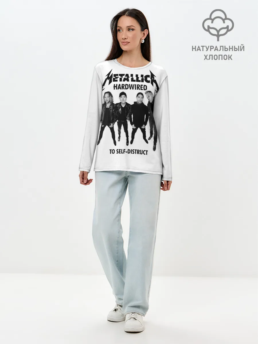 Лонгслив женский. Хлопок / Metallica