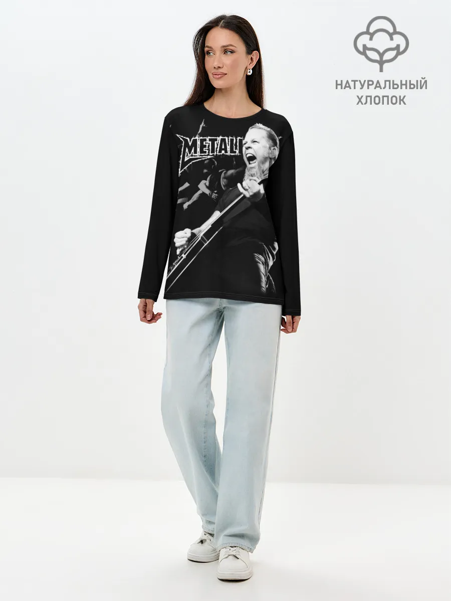 Лонгслив женский. Хлопок / Metallica