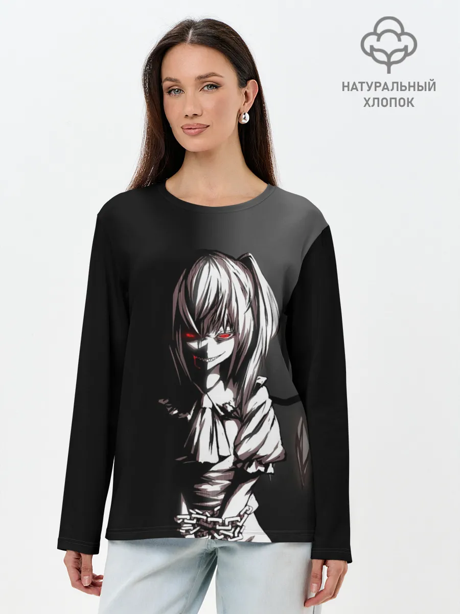 Лонгслив женский. Хлопок / Touhou - Flandre Scarlet