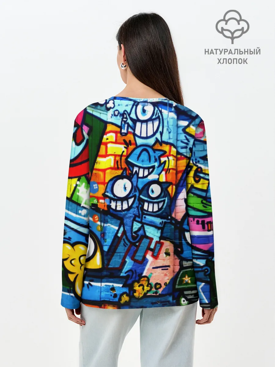 Лонгслив женский. Хлопок / GRAFFITI EXCLUSIVE