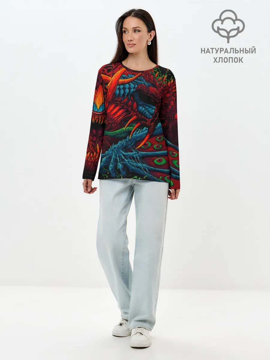 Лонгслив женский. Хлопок / CS GO:HYPER BEAST