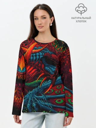 Лонгслив женский. Хлопок / CS GO:HYPER BEAST