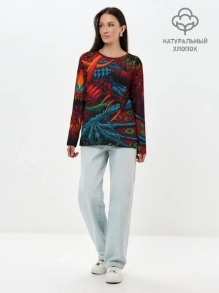 Лонгслив женский. Хлопок / CS GO:HYPER BEAST