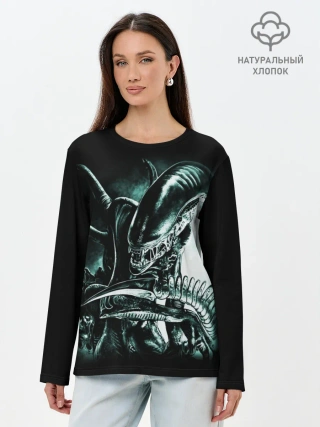 Лонгслив женский. Хлопок / Чужой
