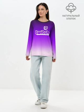 Лонгслив женский. Хлопок / Twitch