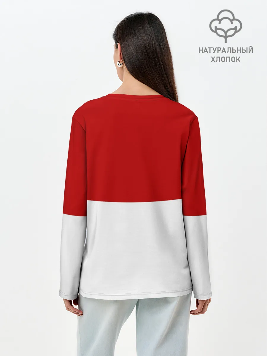 Лонгслив женский. Хлопок / Банка с супом Кэмпбелл