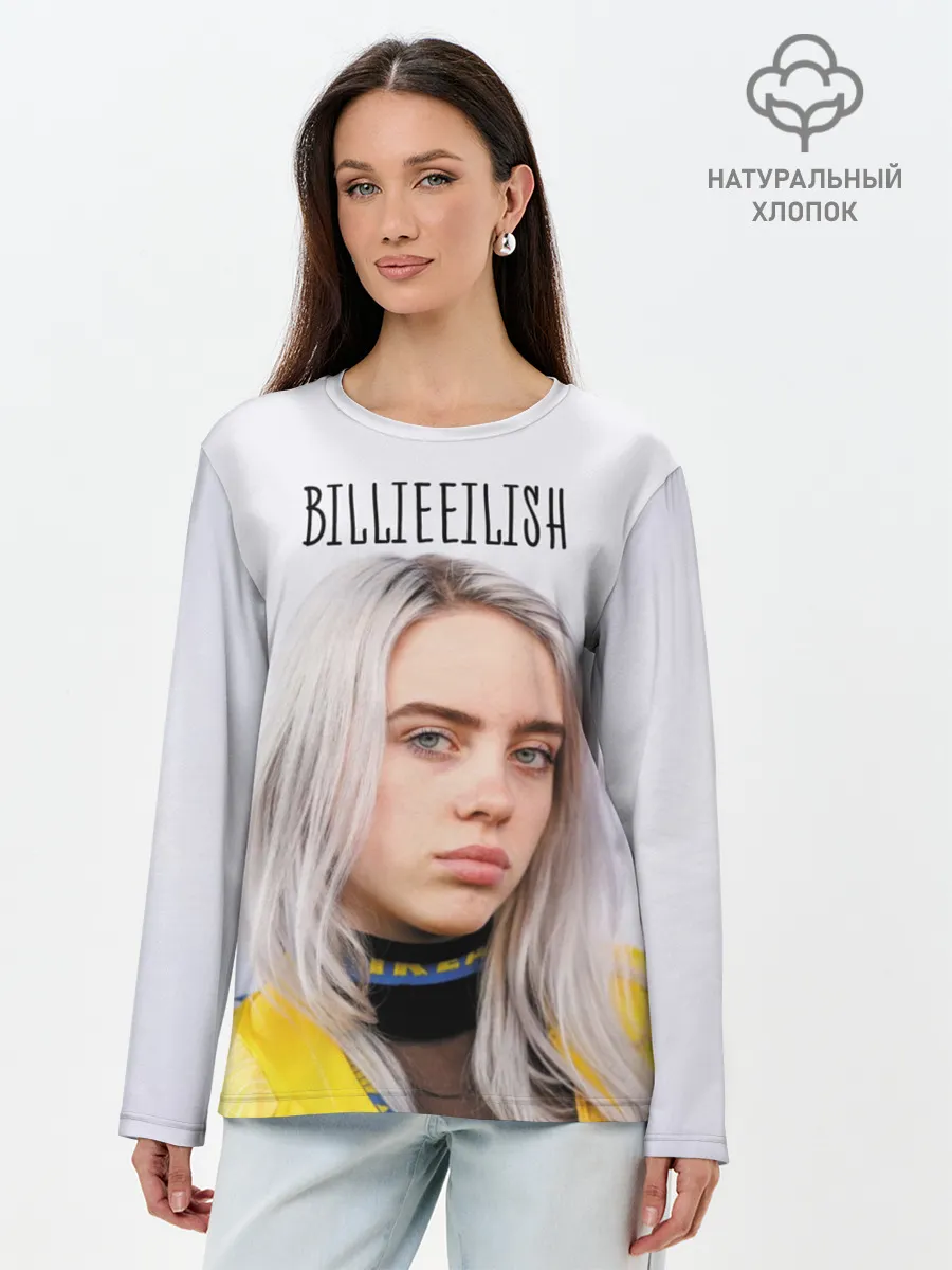 Лонгслив женский. Хлопок / BillieEilish