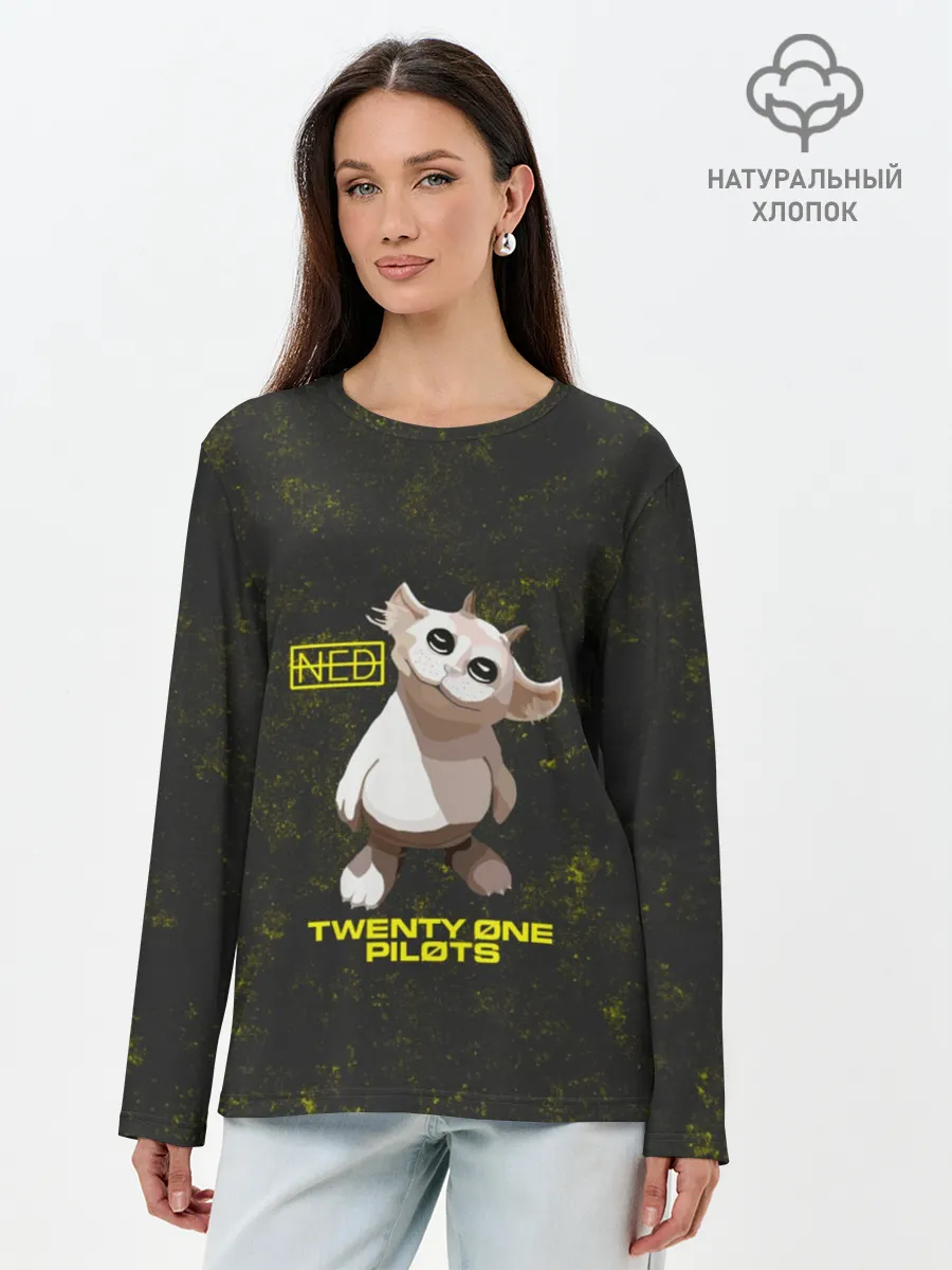 Лонгслив женский. Хлопок / TOP. Chlorine. NED