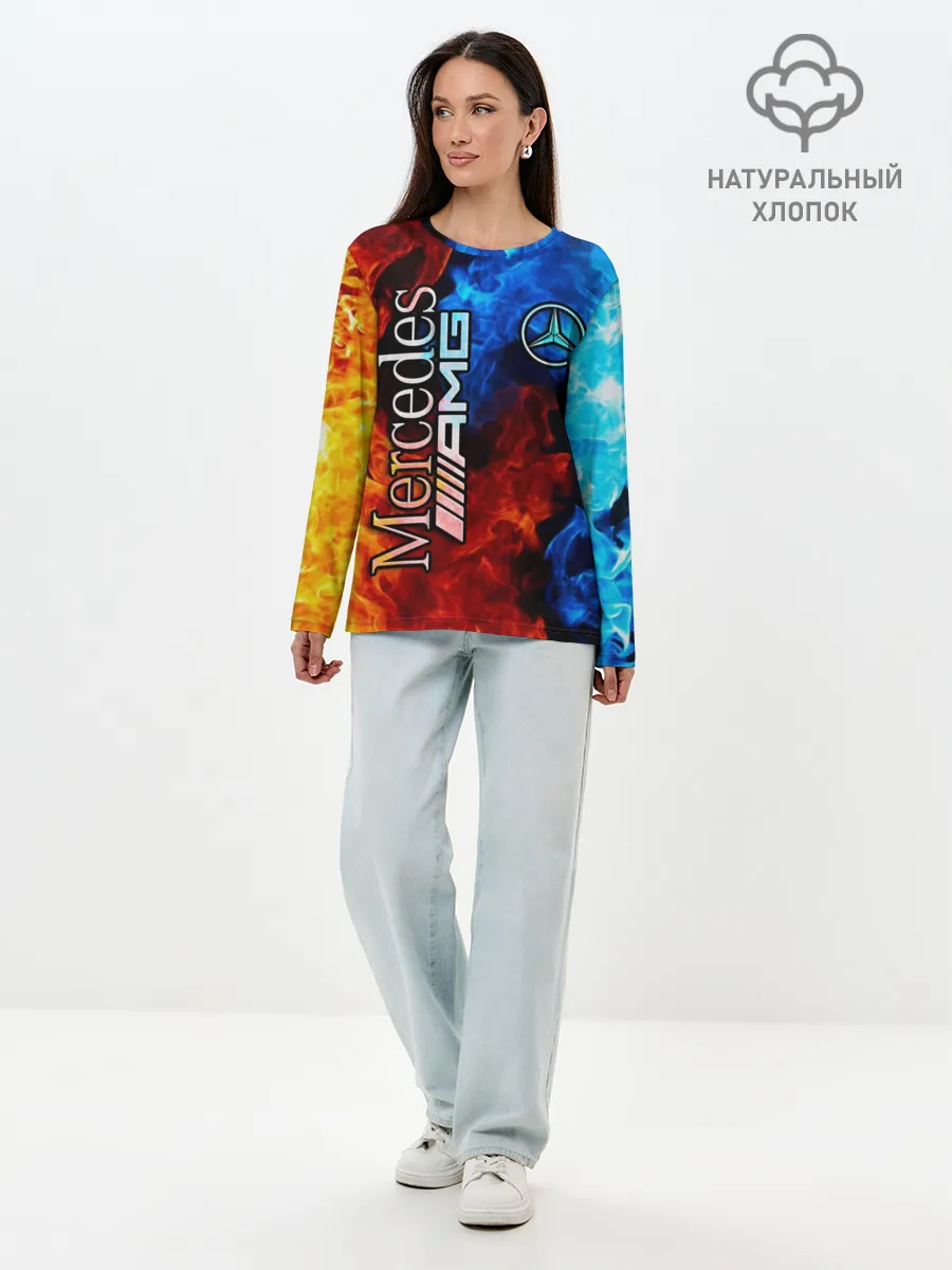 Лонгслив женский. Хлопок / Mercedes