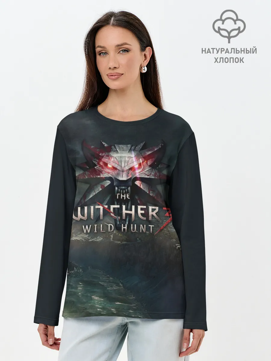Лонгслив женский. Хлопок / The Witcher 3: Wild Hunt