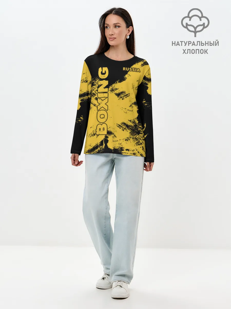 Лонгслив женский. Хлопок / BOXING