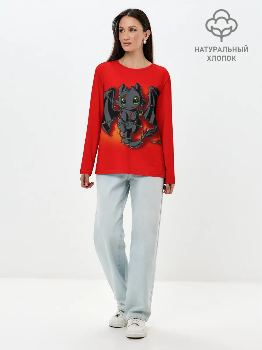Лонгслив женский. Хлопок / Night Fury