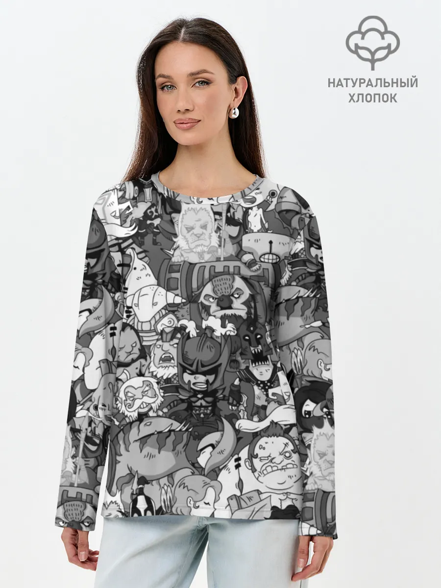Лонгслив женский. Хлопок / Дота 2