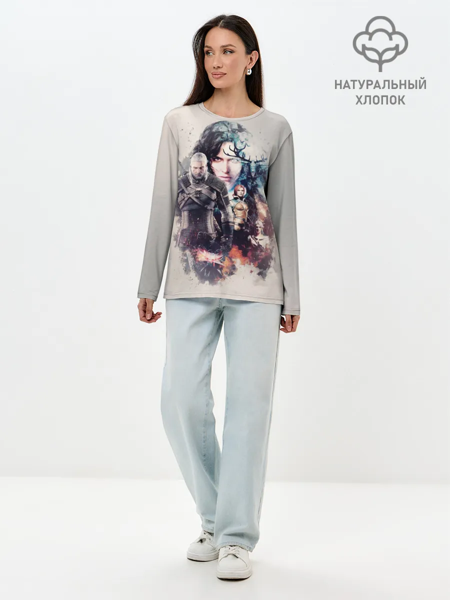 Лонгслив женский. Хлопок / Ведьмак