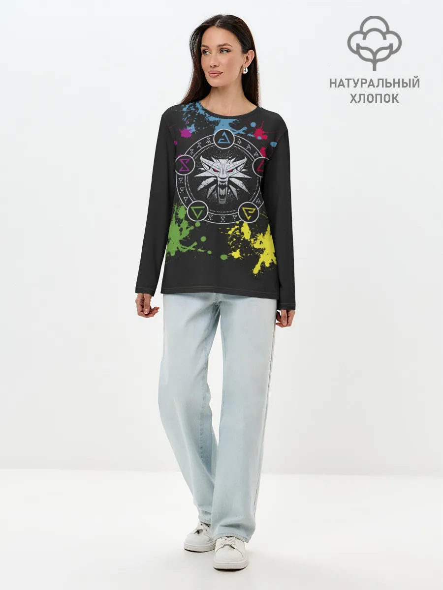 Лонгслив женский. Хлопок / Ведьмак