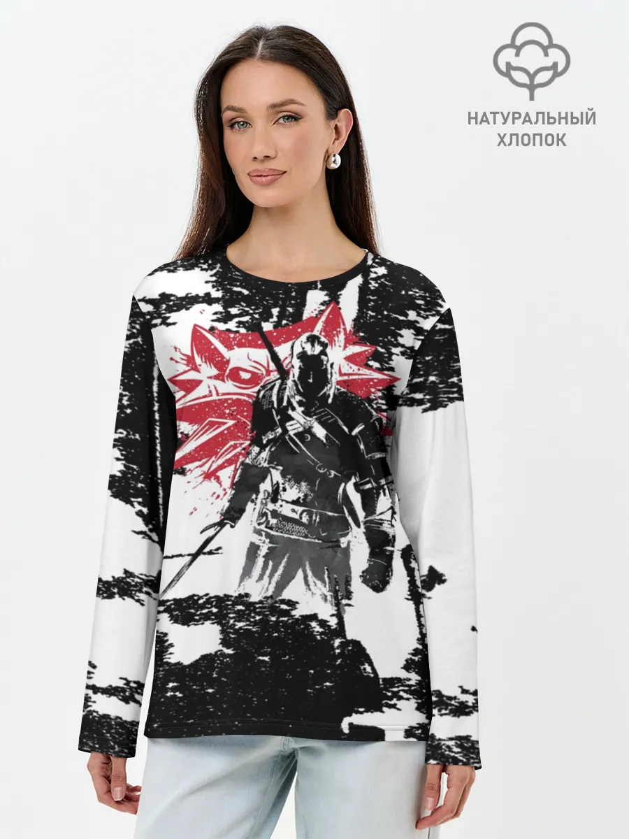 Лонгслив женский. Хлопок / Ведьмак