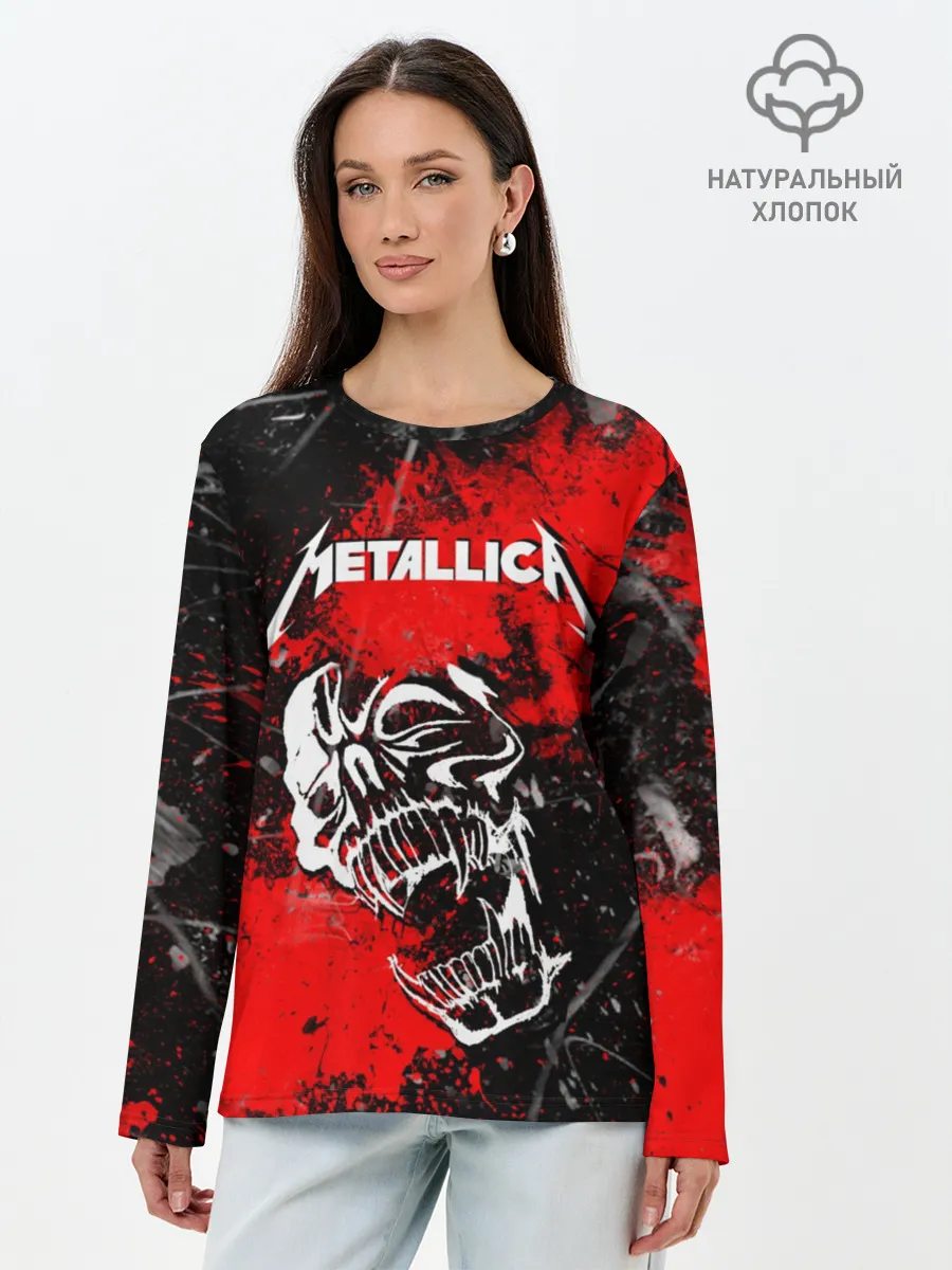Лонгслив женский. Хлопок / METALLICA