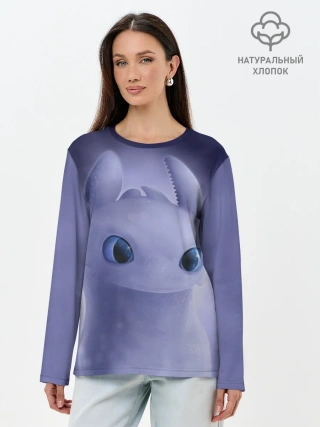 Лонгслив женский. Хлопок / Как приручить дракона