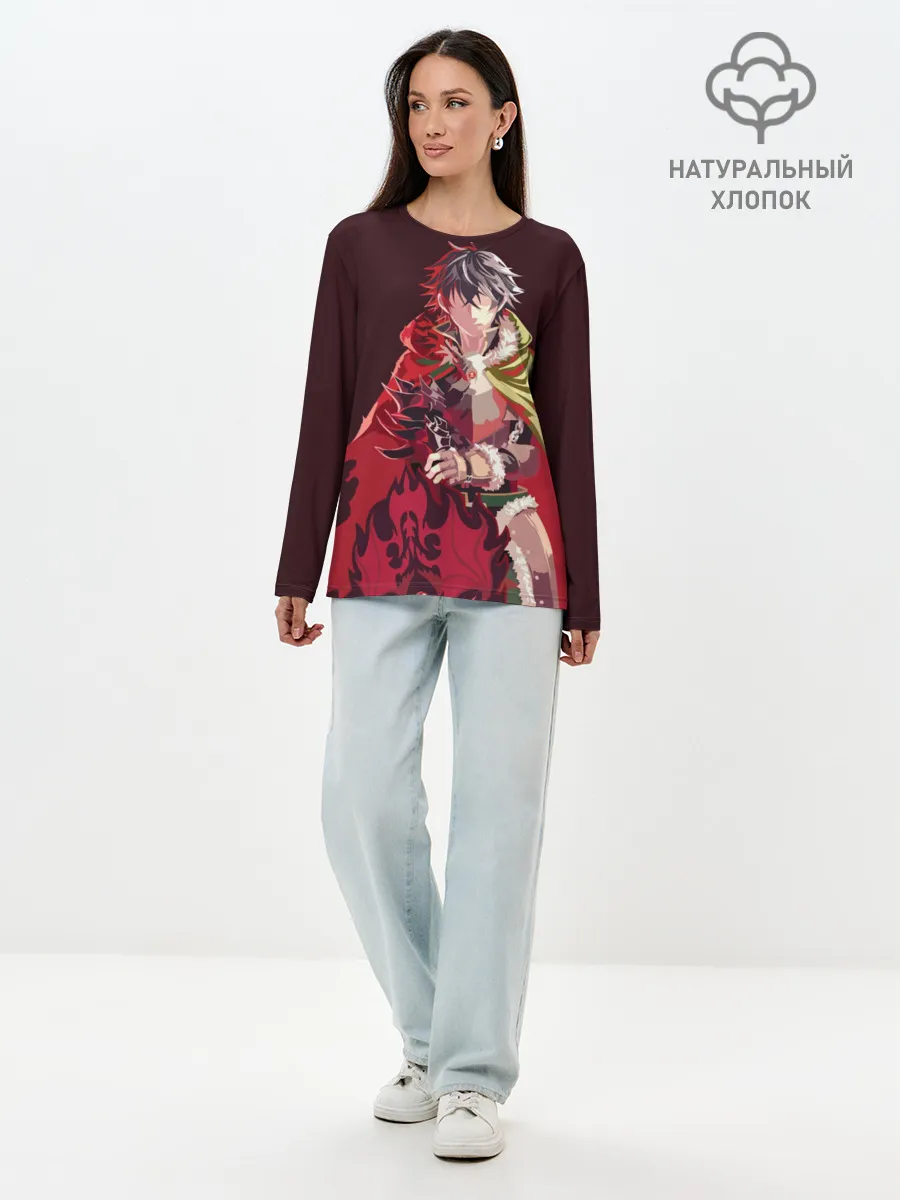 Лонгслив женский. Хлопок / Восхождение Героя Щита