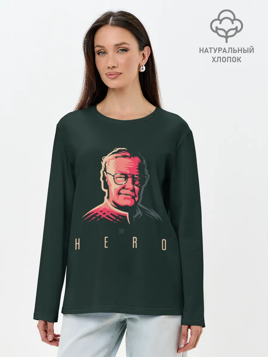 Лонгслив женский. Хлопок / Stan Lee The hero