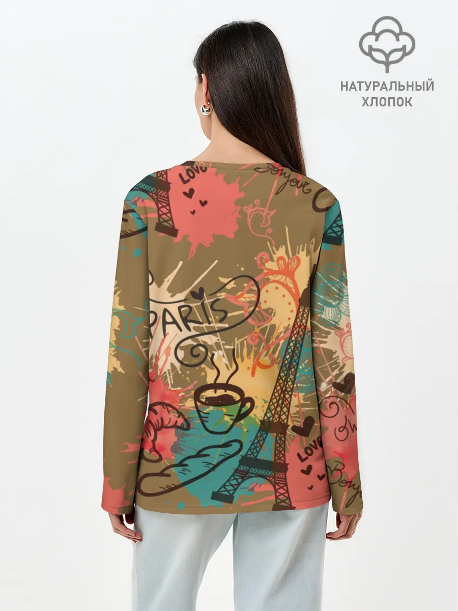 Лонгслив женский. Хлопок / Париж