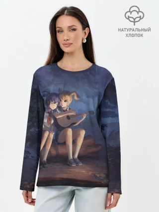 Лонгслив женский. Хлопок / Бесконечное лето: Лена и Алиса