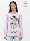 Лонгслив женский. Хлопок / Re:Zero. Эмилия
