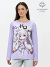 Лонгслив женский. Хлопок / Re:Zero. Эмилия