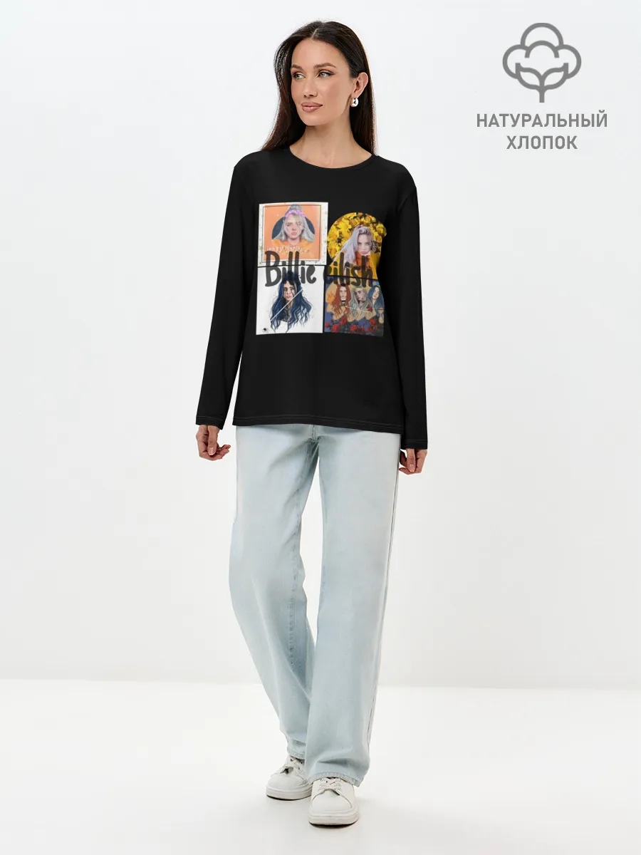 Лонгслив женский. Хлопок / Billie Eilish