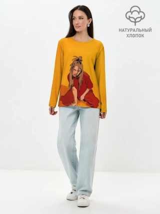 Лонгслив женский. Хлопок / Billie Eilish