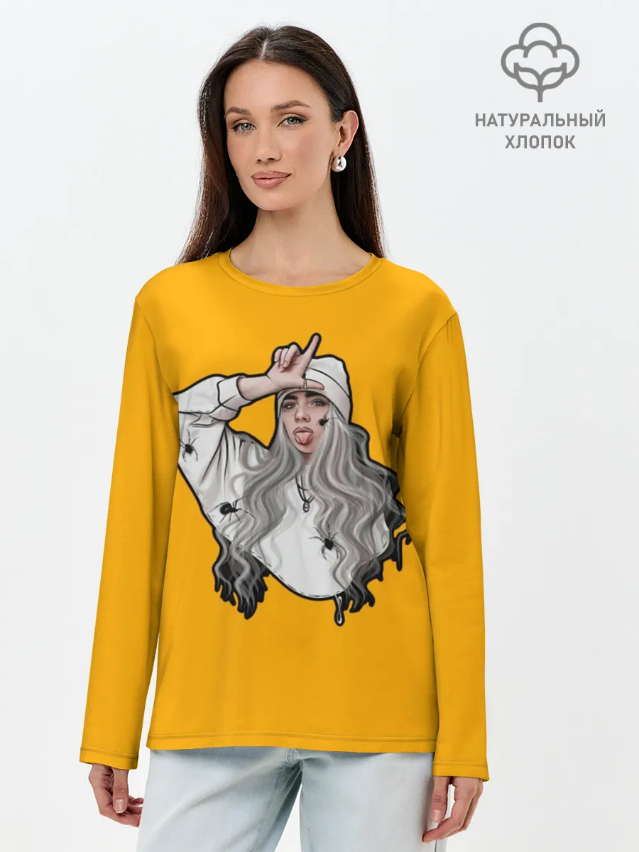 Лонгслив женский. Хлопок / Billie Eilish