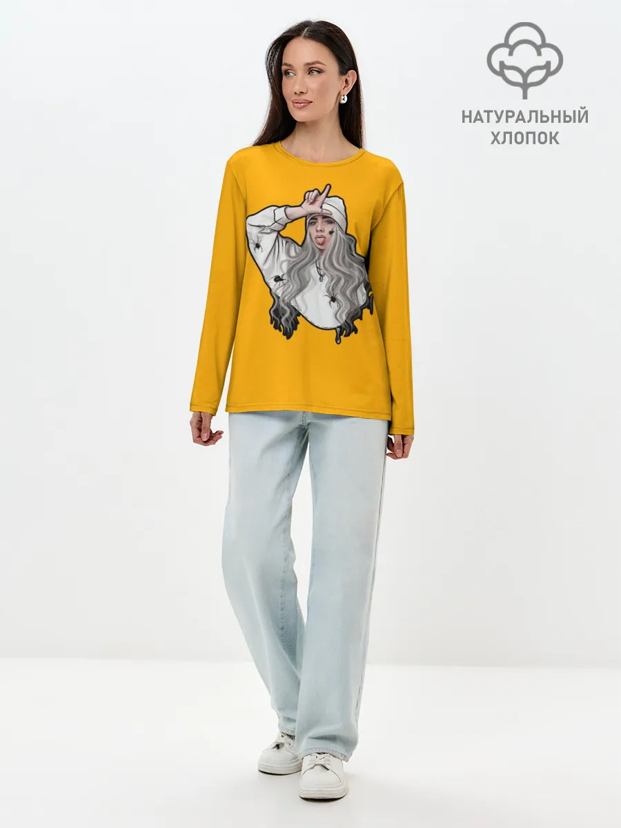 Лонгслив женский. Хлопок / Billie Eilish