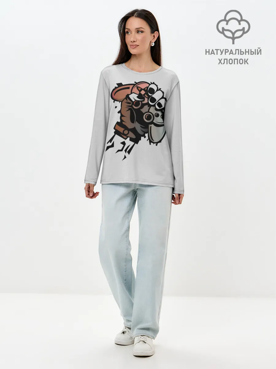 Лонгслив женский. Хлопок / Gamer