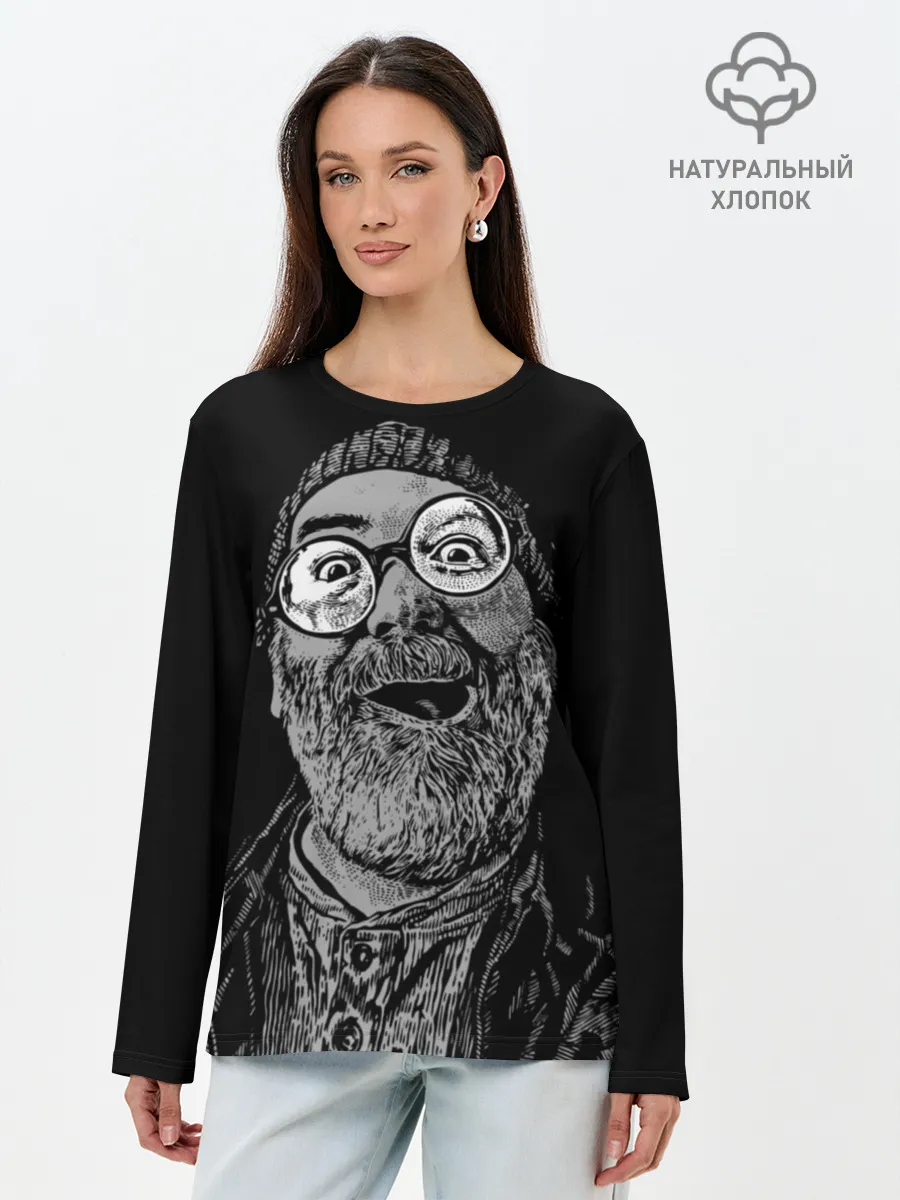 Лонгслив женский. Хлопок / Старый хипстер