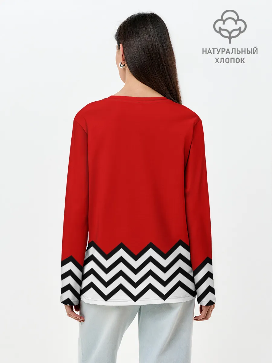 Лонгслив женский. Хлопок / Твин Пикс