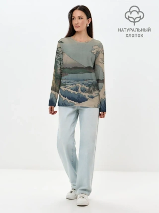 Лонгслив женский. Хлопок / Утагава Хиросигэ