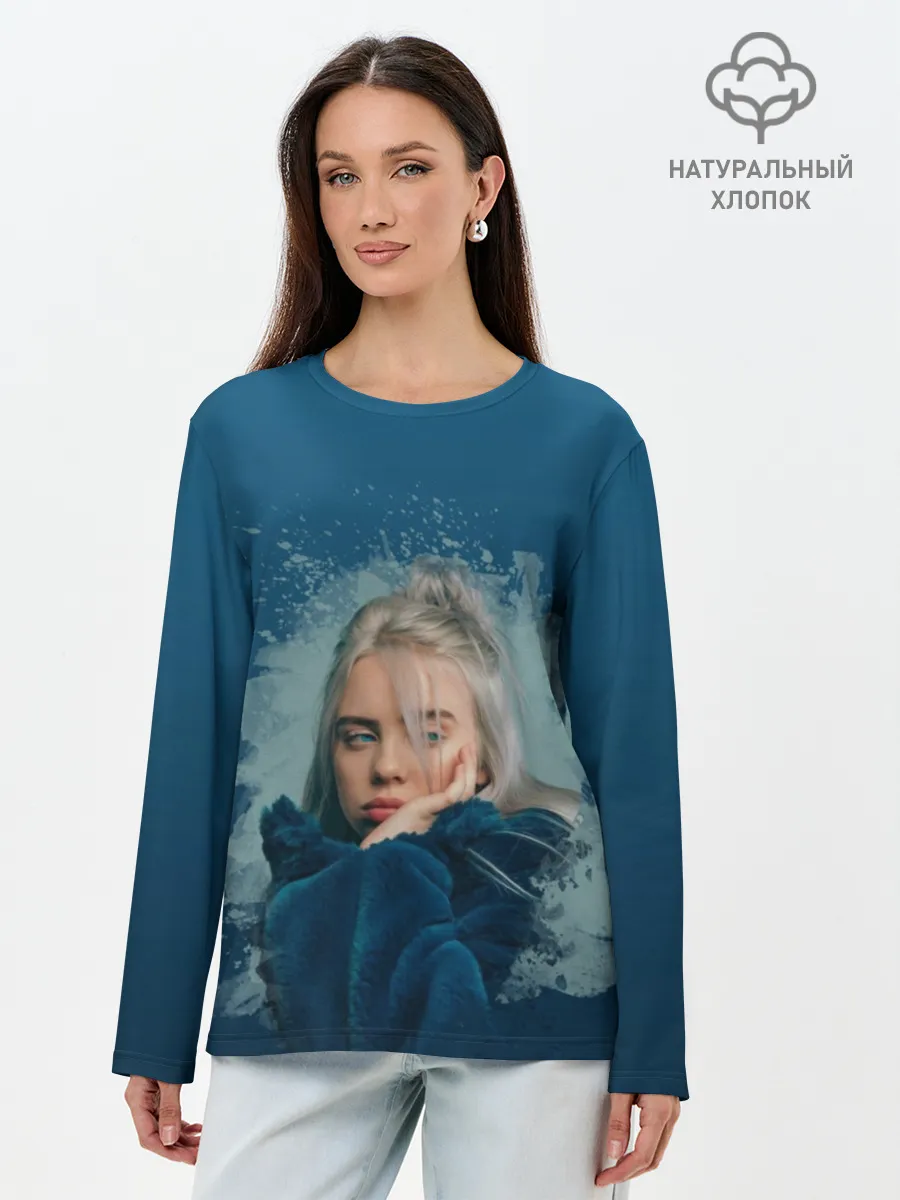 Лонгслив женский. Хлопок / Billie Eilish