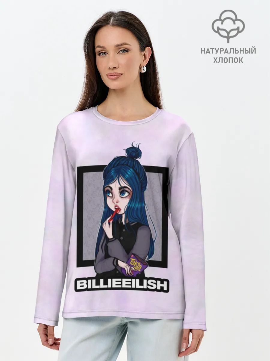 Лонгслив женский. Хлопок / Billie Eilish