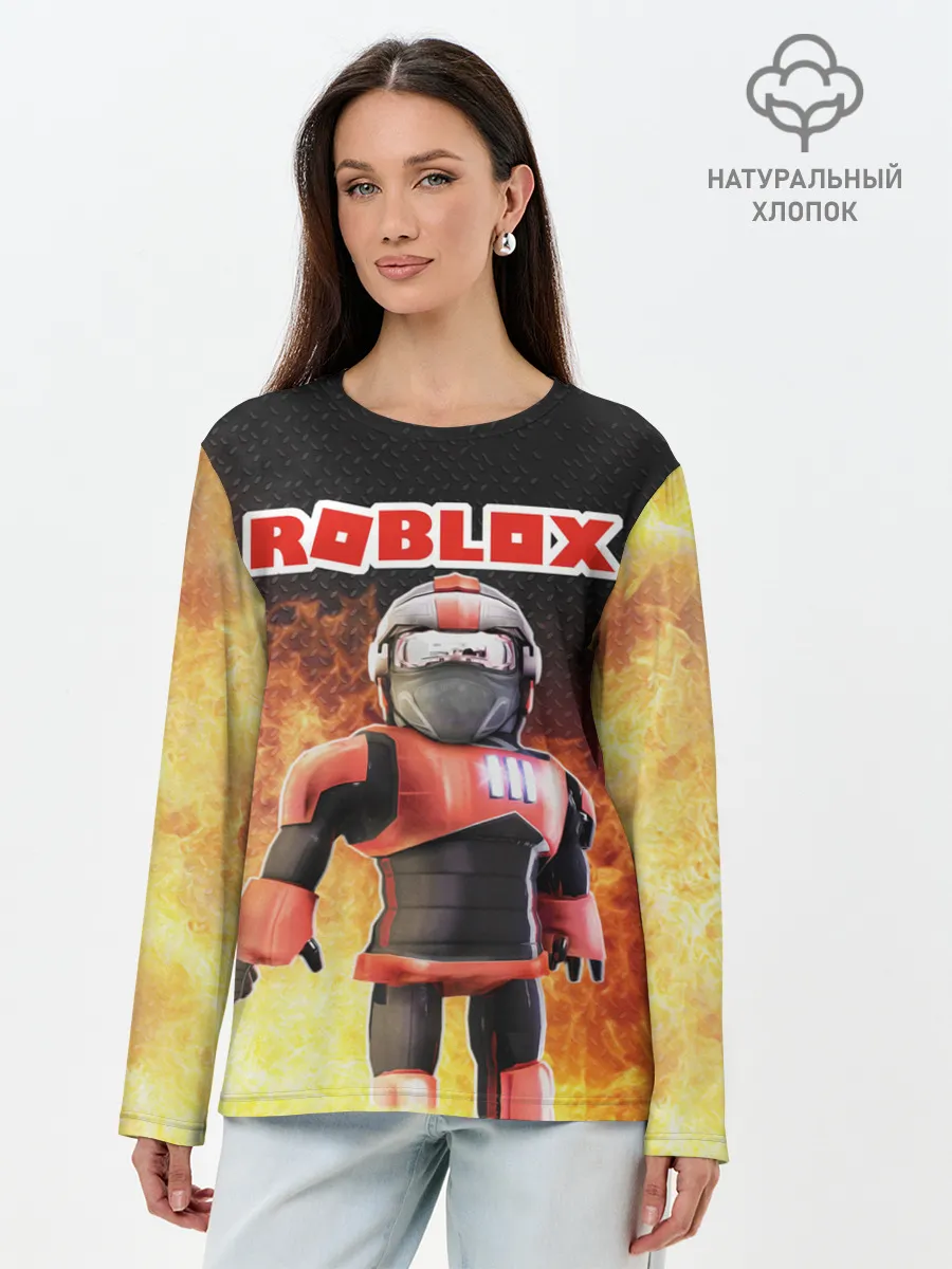 Лонгслив женский. Хлопок / Roblox