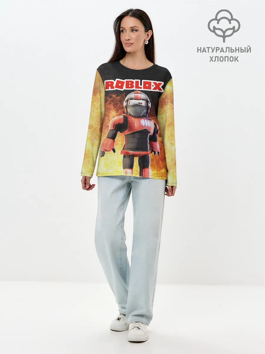 Лонгслив женский. Хлопок / Roblox