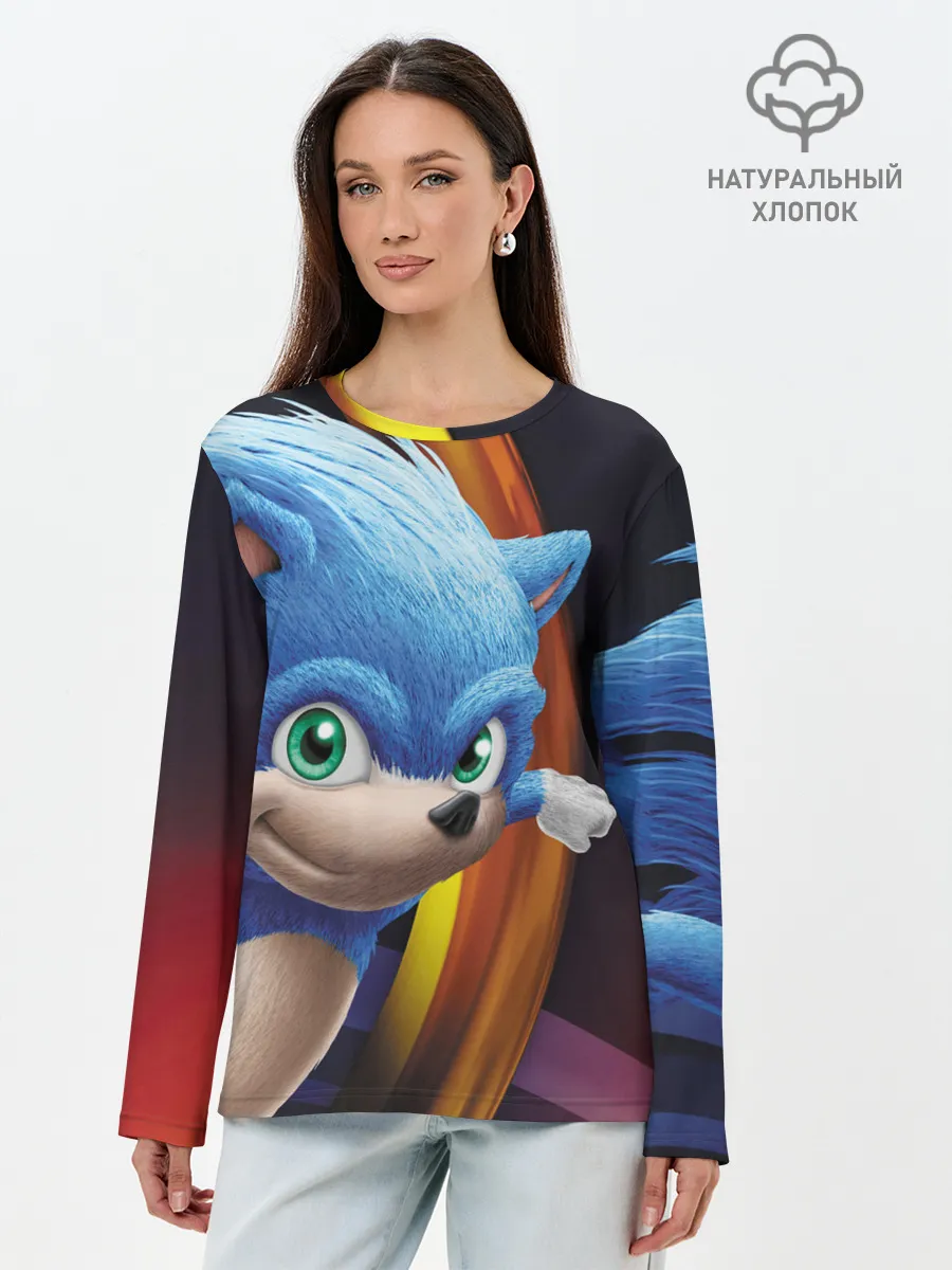 Лонгслив женский. Хлопок / Sonic