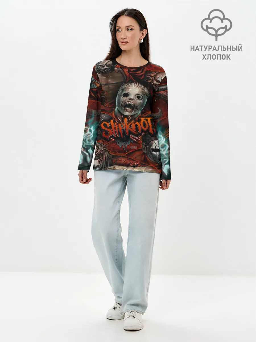 Лонгслив женский. Хлопок / Slipknot